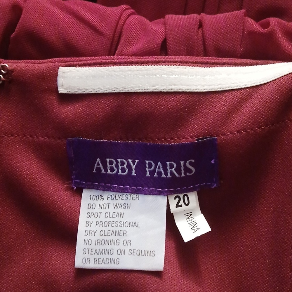 Abby Paris Womens Plus Size Ruched Sweetheart Maxi Gown for Weddings Size 20 - Picture 3 of 4